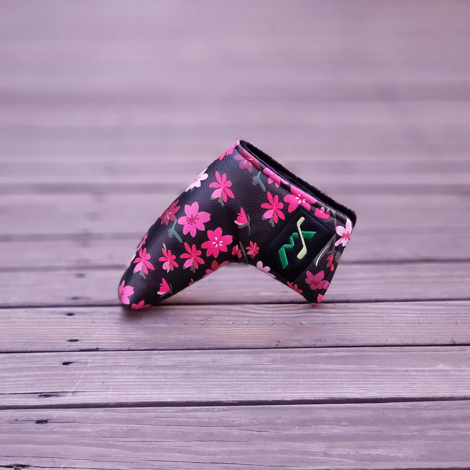Golf Club Head Covers, Cherry Blossom Golf Club Headcovers Fake PU Leather Sakura Golf Club Head Cover for Driver, Fairway, Hybrid