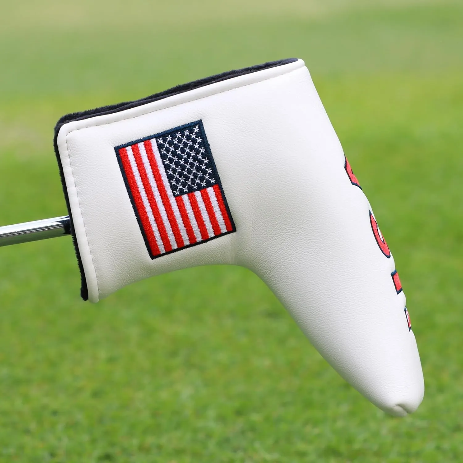 Golf Club Head Covers,4pcs or 1pc USA Golf Head Covers for Woods and Driver Fairway Hybrid - PU Leather Mallet Blade Putter for Men Women Golf Enthusiast