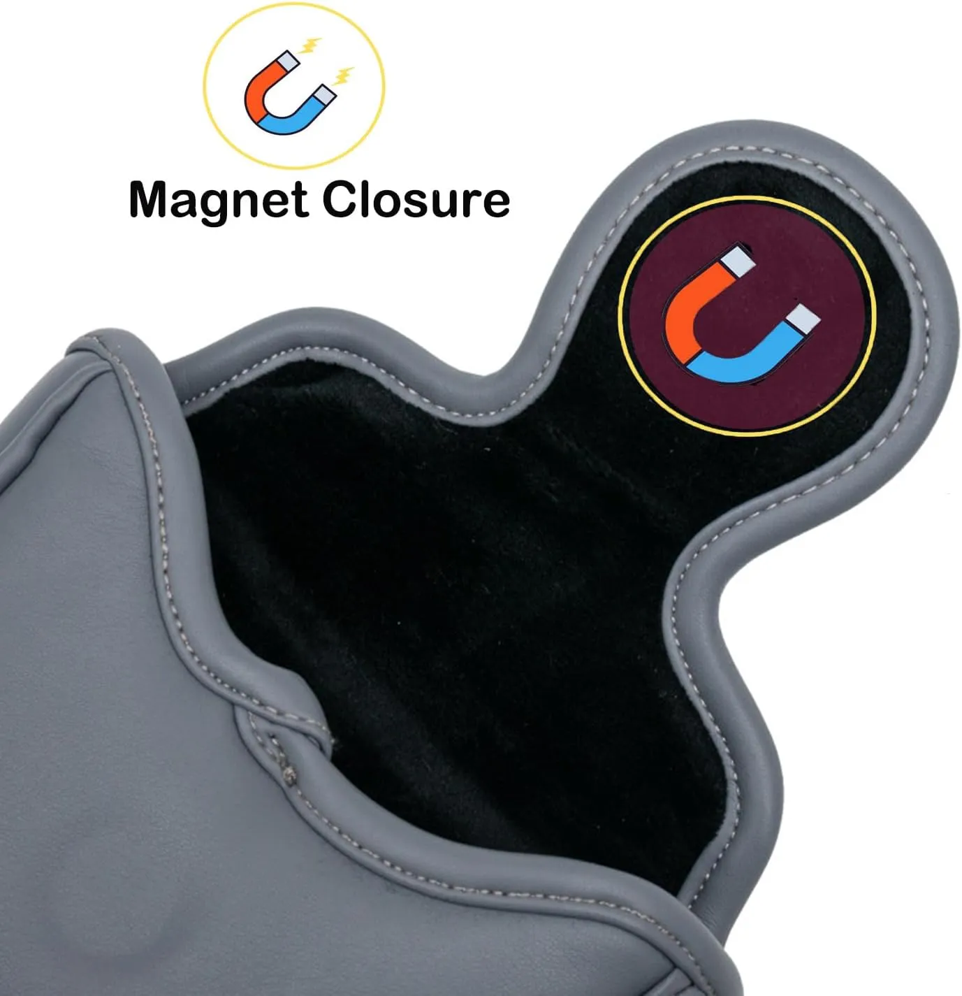 Golf Mallet Putter Cover, Golf Club Cover with Strong Magnetic Closure, PU Leather Waterproof Golf Putter Cover for Scotty Cameron Taylormade Odyssey