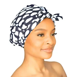 GRACE & COMPANY Luxury Shower Cap For Women - 100% Waterproof, Reusable, Washable & Breathable Shower Caps - Casablanca