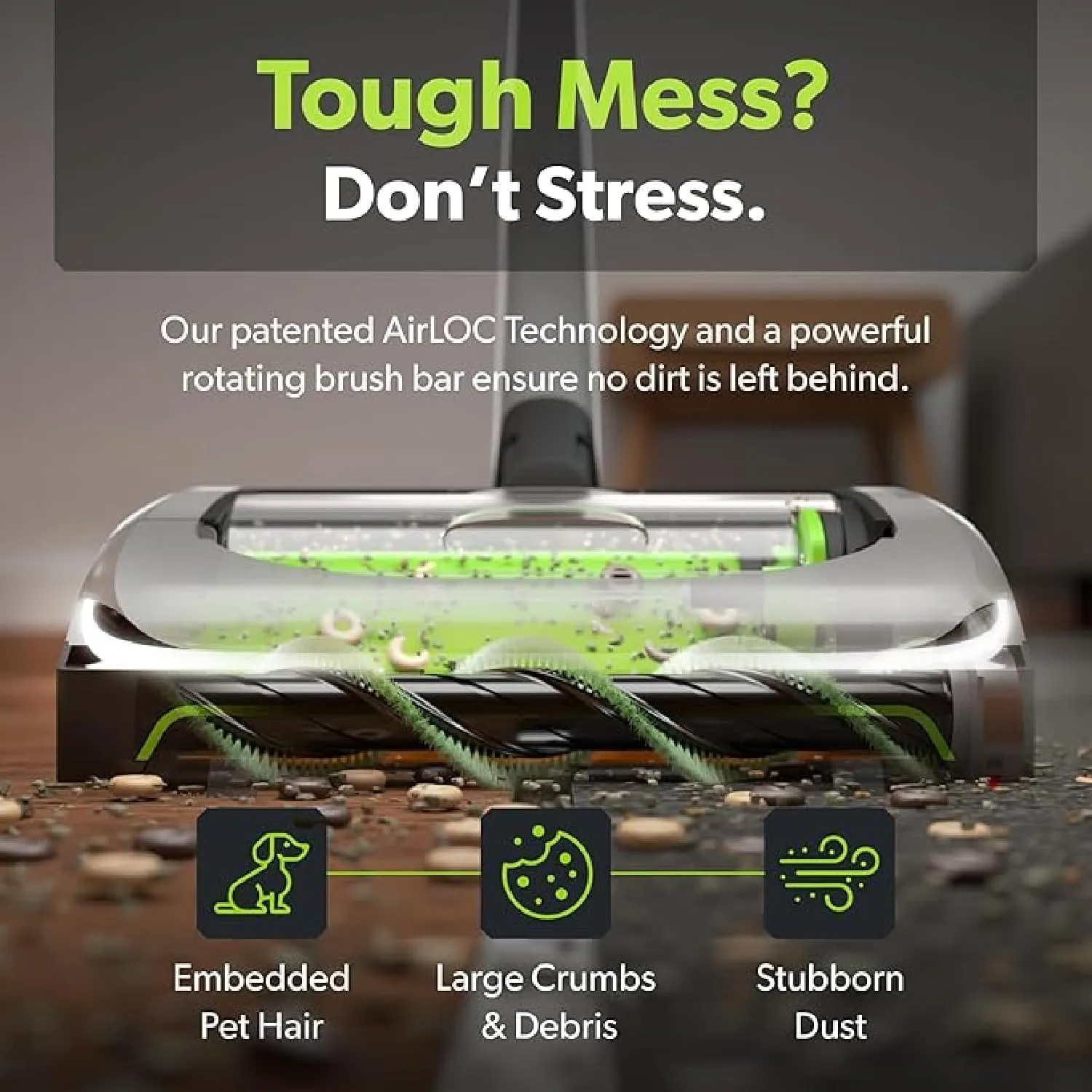 Gtech AirRAM MK2 Cordless Vacuum Cleaner with Powered Brush Head - Perfect for Carpet and Hardwood Floors - Rechargeable 22v Li-ion Battery - Lightweight (7 lbs.)