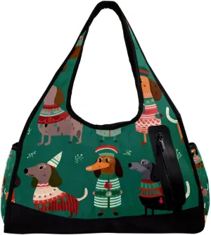 Gym Bag for Women,Small Gym Bag for Men,Colorful Animal Dog Pattern,Overnight Bag
