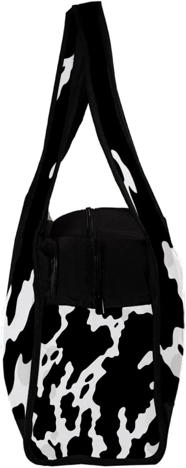 Gym Bag for Women,Small Gym Bag for Men,Cow Texture,Overnight Bag
