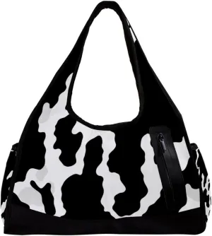 Gym Bag for Women,Small Gym Bag for Men,Cow Texture,Overnight Bag