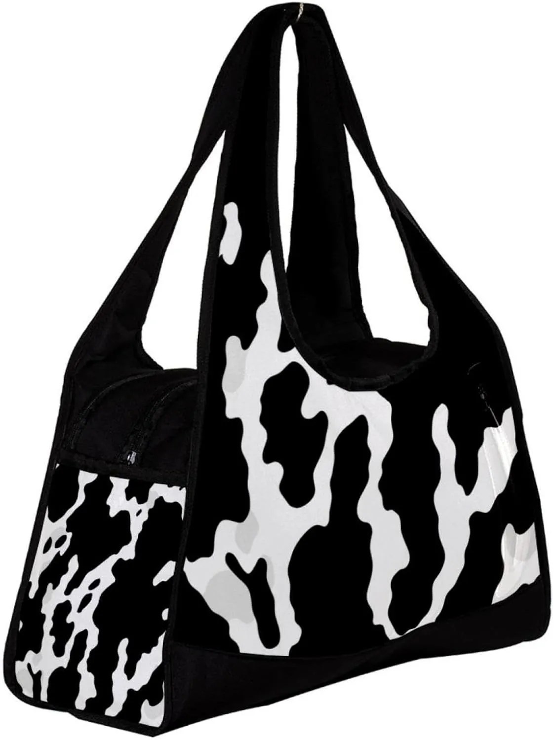 Gym Bag for Women,Small Gym Bag for Men,Cow Texture,Overnight Bag