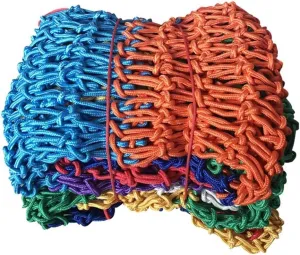 GZHERVICES Playground Safety Net - Heavy Duty Climbing Cargo Net for Kids, Outdoor Multicolored Net for Treehouse, Backyard, Jungle Gym & Swingset | Durable Polyester Rope Ladder(2x2.5m)