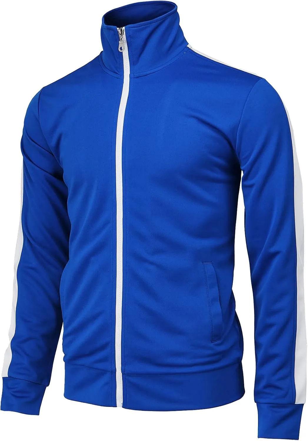 H2H Mens Active Slim Fit Track Lightweight Jacket Zip-up Long Sleeve