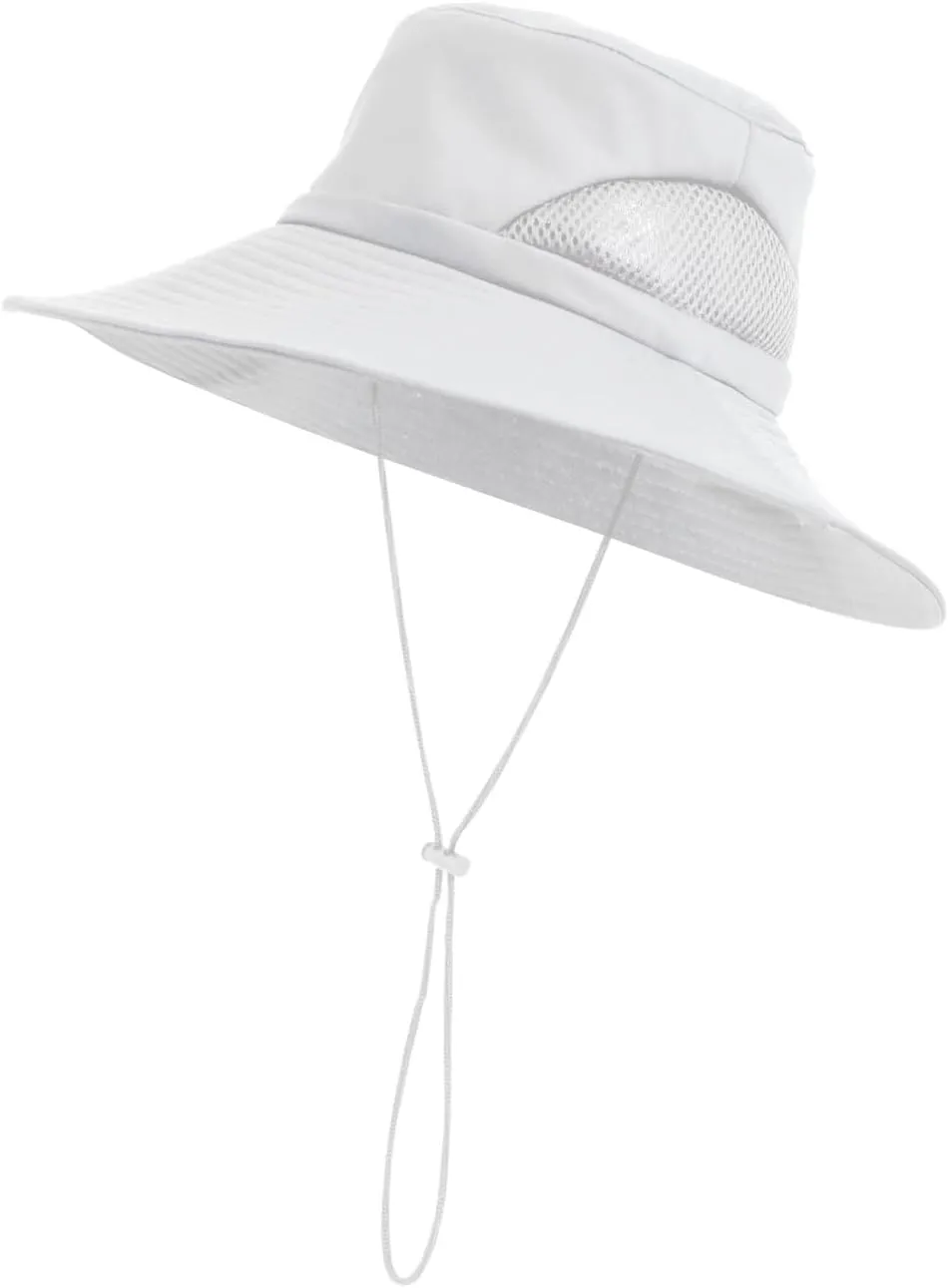 Hairbrella Stylish Waterproof Satin Lined Sun Hat, UV Protection, Wide Brim Beach Hat, Adjustable Fit and Breathable Design