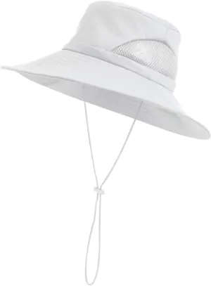 Hairbrella Stylish Waterproof Satin Lined Sun Hat, UV Protection, Wide Brim Beach Hat, Adjustable Fit and Breathable Design