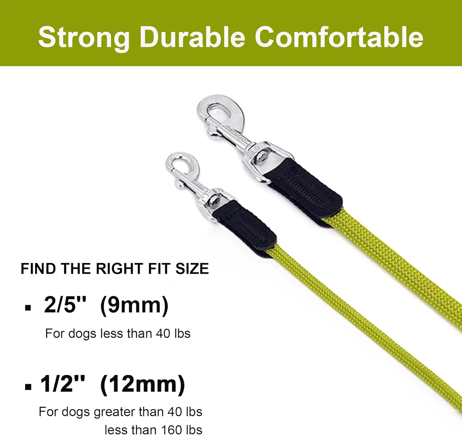 Hand Free Dog Leash,Shoulder Dog Leash,Adjustable Belt with Double Handle,The Perfect Choice for Running and Walking Dogs,Suitable for Small,Medium and Large Slip Leads for dogs7.8FT(Green)