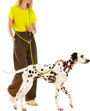 Hand Free Dog Leash,Shoulder Dog Leash,Adjustable Belt with Double Handle,The Perfect Choice for Running and Walking Dogs,Suitable for Small,Medium and Large Slip Leads for dogs7.8FT(Green)
