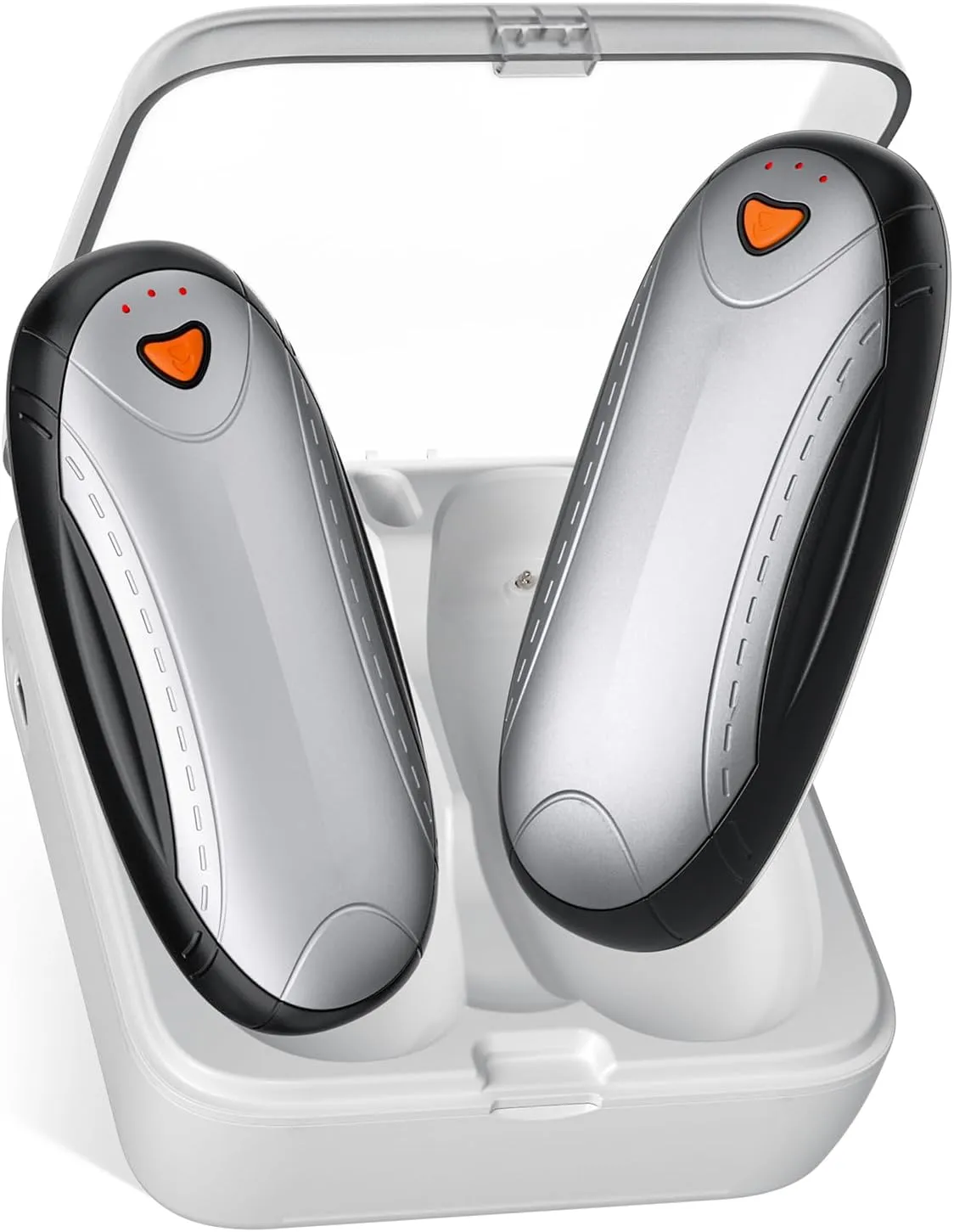 Hand Warmers Rechargeable, 2 Pack Reusable Electric Hand Warmers with Charging Case – Portable Pocket Heater for Outdoor, Golf, Camping, Hunting – Ideal Gifts for Men & Women