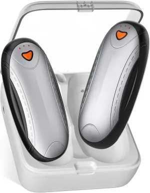 Hand Warmers Rechargeable, 2 Pack Reusable Electric Hand Warmers with Charging Case – Portable Pocket Heater for Outdoor, Golf, Camping, Hunting – Ideal Gifts for Men & Women