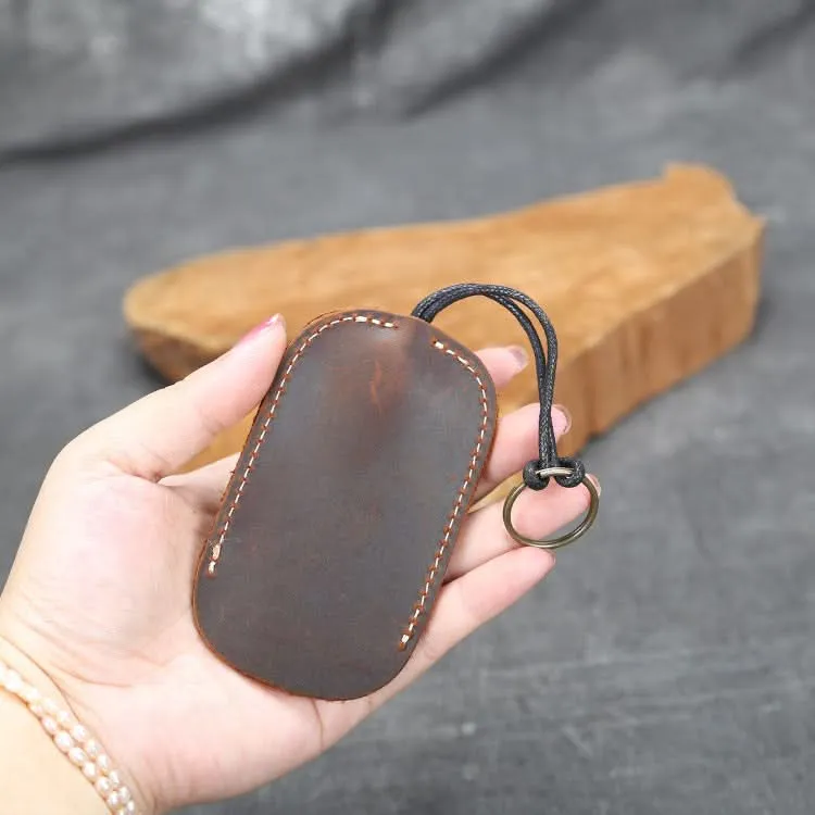 Handmade Leather Key Bag – Durable Hanging Rope Keychain