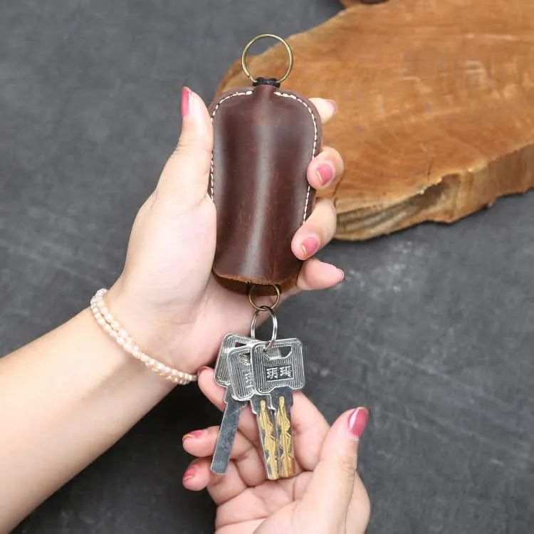 Handmade Leather Key Bag – Durable Hanging Rope Keychain