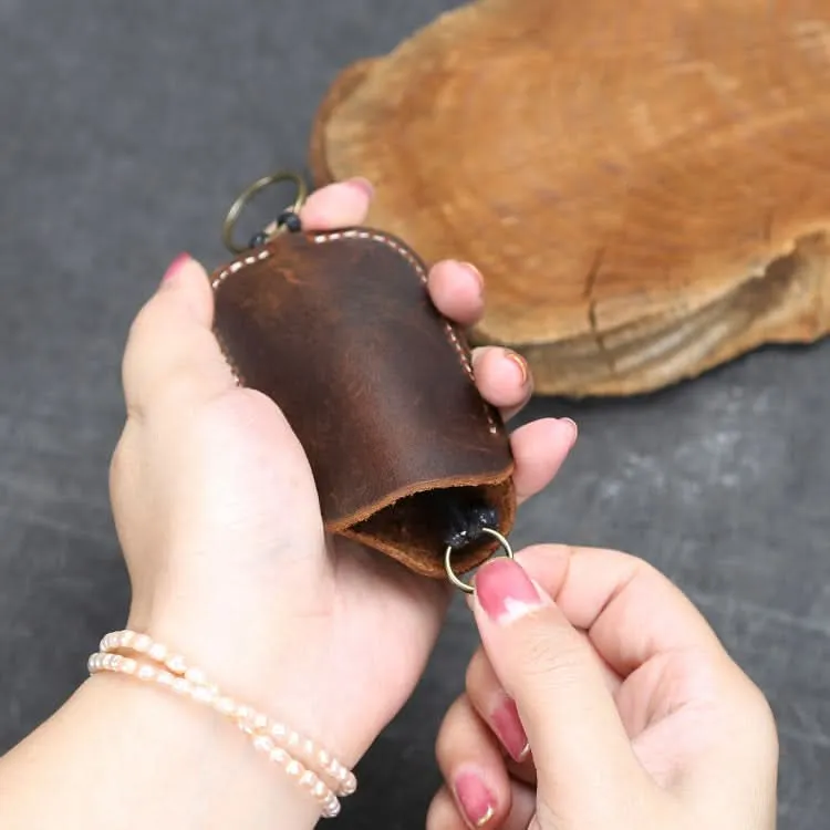 Handmade Leather Key Bag – Durable Hanging Rope Keychain