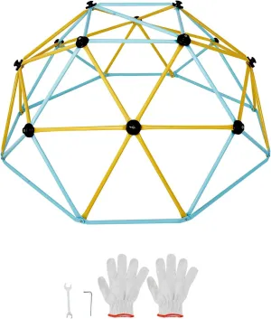 Happybuy Climbing Dome, Jungle Gym Supports 600LBS and Easy Assembly, 6FT Geometric Dome Climber Play Center for Kids 3 to 9 Years Old, with Climbing Grip, Outdoor and Indoor Play Equipment for Kids