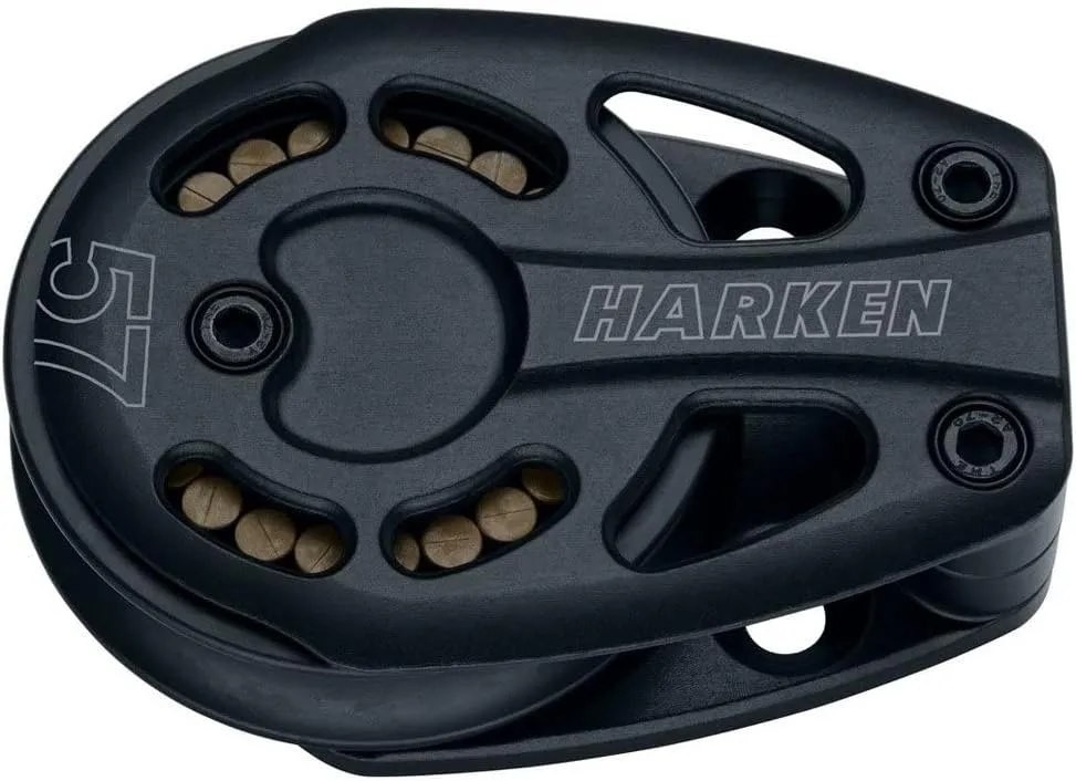 HARKEN Premium Sailing 57mm HL Black Magic Air Foot Boat Block, 57mm, Part 3220