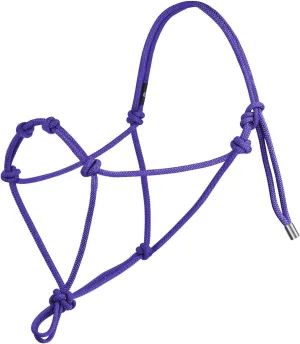 Harrison Howard Super Sturdy Horse Rope Training Halter with 4 Knot 1/4" Stiff Halter Cord