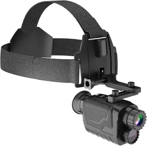 Head-Mounted Night Vision Monocular, 4K Video & 36MP Photos, 8X Digital Zoom, 984Ft Viewing Range for Hunting & Surveillance