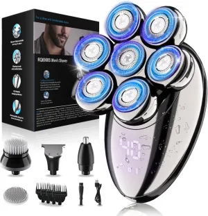 Head Shavers for Bald Men, Electric Razor, IPX8 Waterproof Dry/Wet Bald Head Shaver with 10000 RPM High-Speed Motor, Rechargeable Head Razor with LED Display, USB-C Cable, Perfect for Home & Travel