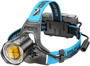 Headlight Strong Light Head-Mounted Rechargeable Zoom Fishing Night Fishing Outdoor Miner Long Battery Life Xenon Lamp