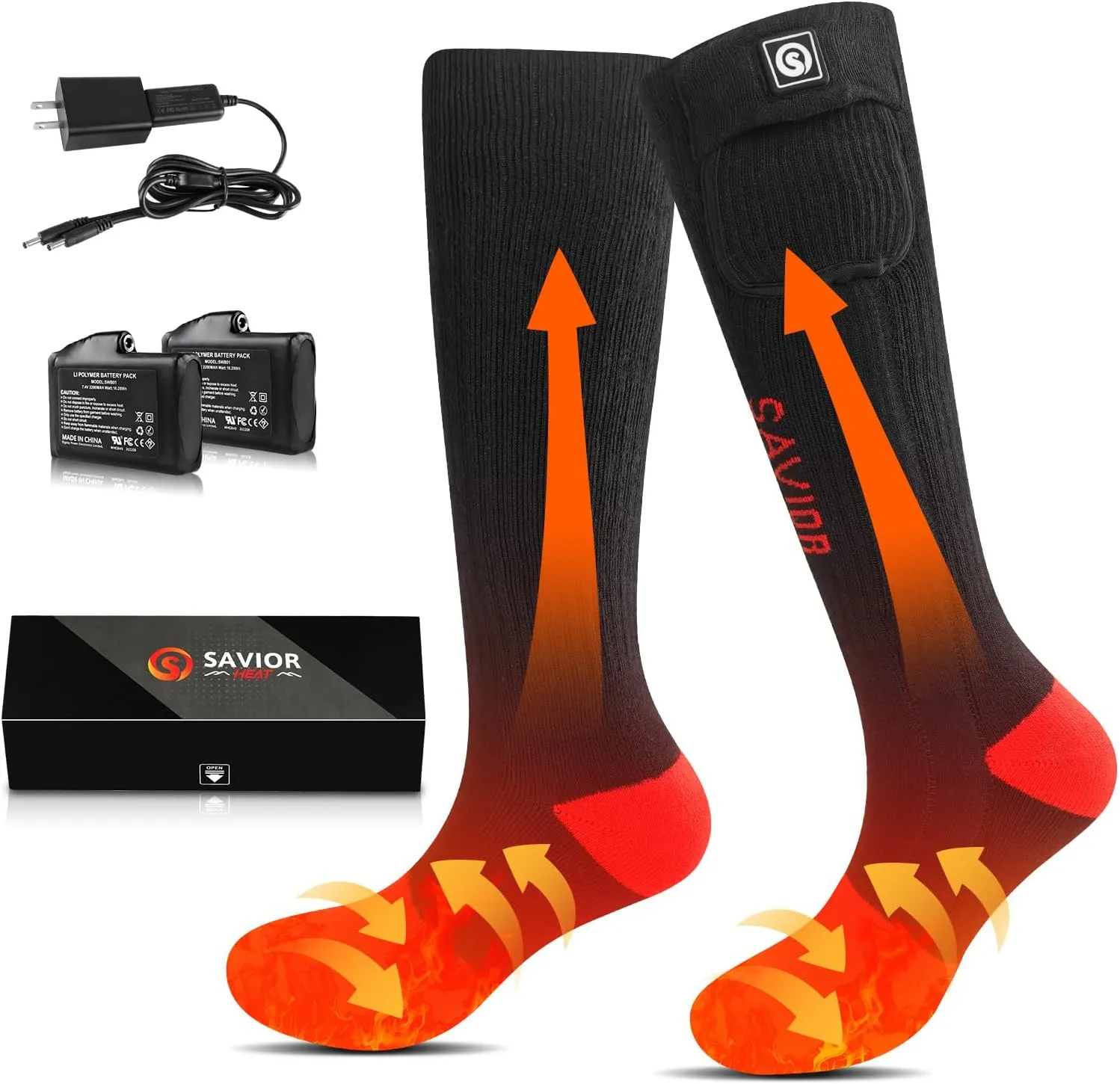 Heated Socks for Men Women, Battery Powered Thermal Electric Socks for Cold Feet,Camping Hunting Winter Foot Warmers