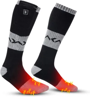 Heated Socks for Men Women, Electric Socks with 7.4V 2200mAh Rechargeable Battery Foot Warmers for Winter Sports Snow Ski Hunting Camping Hiking Riding