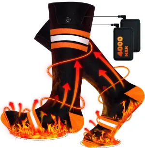 Heated Socks for Men Women, Washable Womens Heated Socks up to 8h, 4000-mAh Rechargeable Electric Heated Socks for Men,Heated Socks for Hunting Outdoors Work Fishing Skiing Cycling Hiking Camping