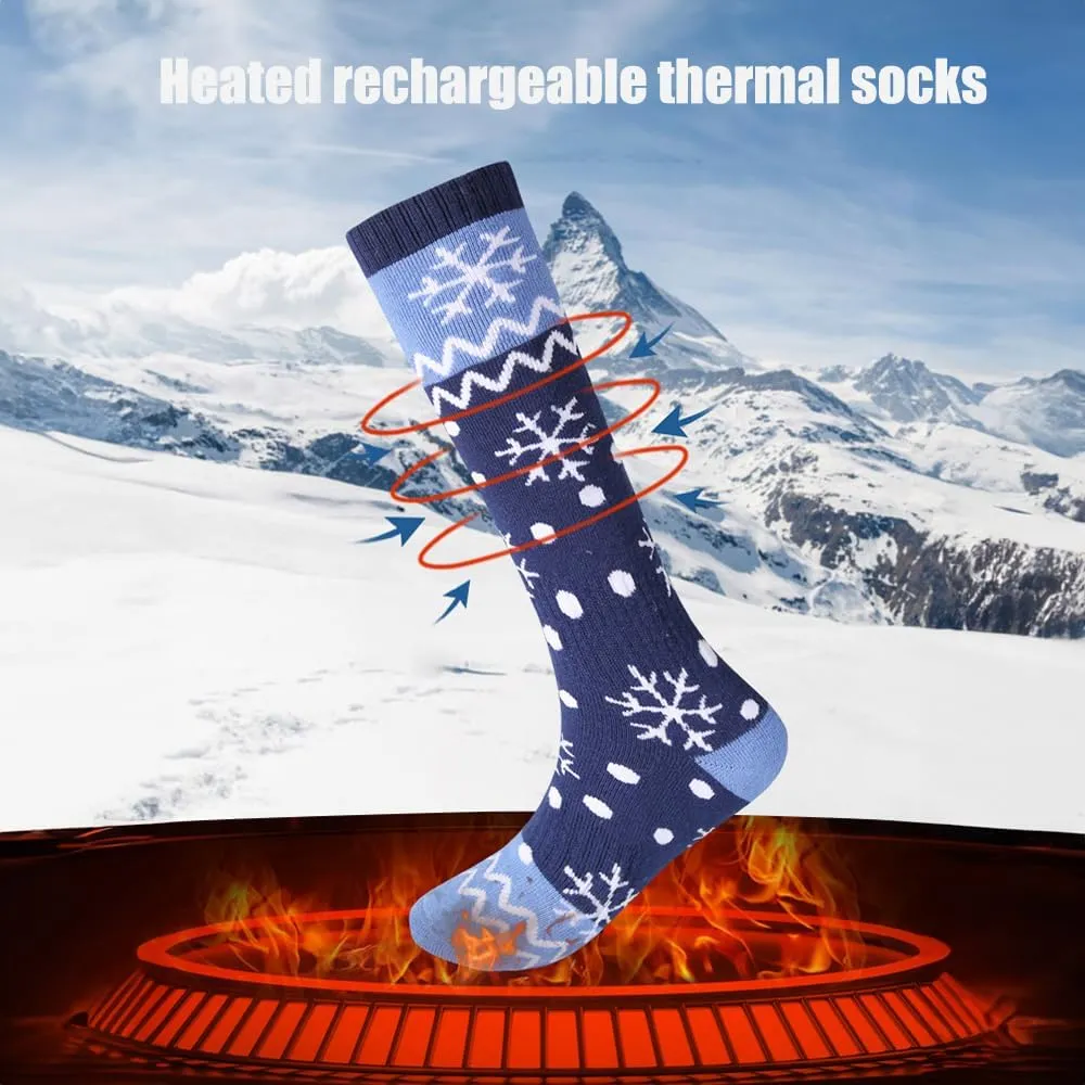 Heated Socks,5000mAh Reable Heated Socks for Men Women Washable Electric Thermal Warming Socks with Aiwei APP for Winter Biking Skiing Outdoors Fishing Camping Battery Included Cold Weather