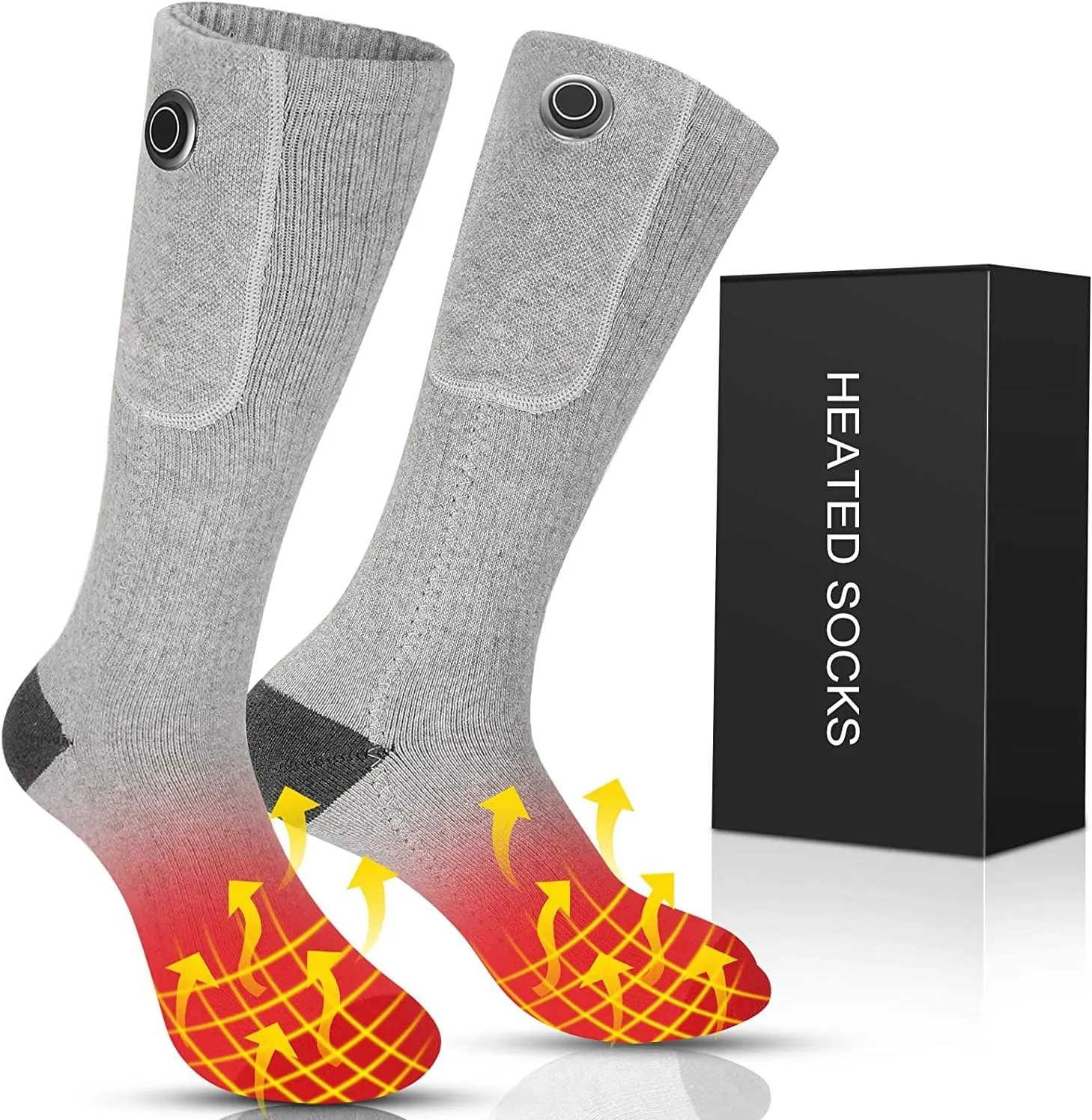 Heated Socks,Heated Socks for Men Women,5000mAh Upgraded Rechargeable Electric Socks, Electric Cold Foot Washable Warmers for Ski Motorcycle Cycling Camping Outdoor