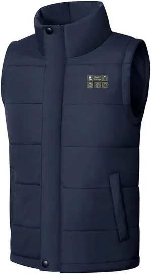 Heated Vest for Men Women Electric Lightweight Zip Coat Windproof Warm Smart Down Jacket No Battery Pack Included