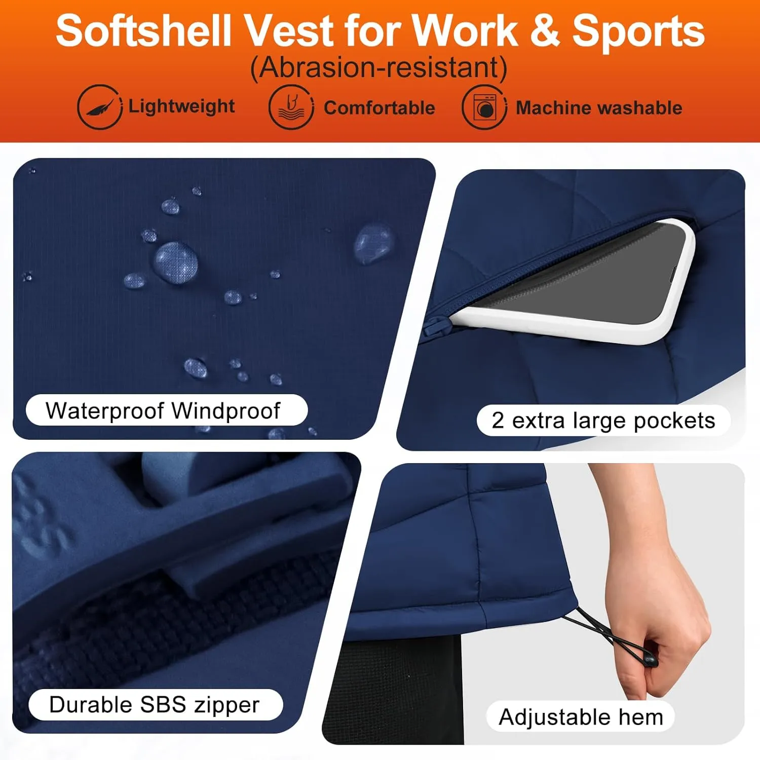 Heated Vest Women with Battery Pack Included, Smart Controller, Lightweight Electric Heating Jacket, Light Out Design