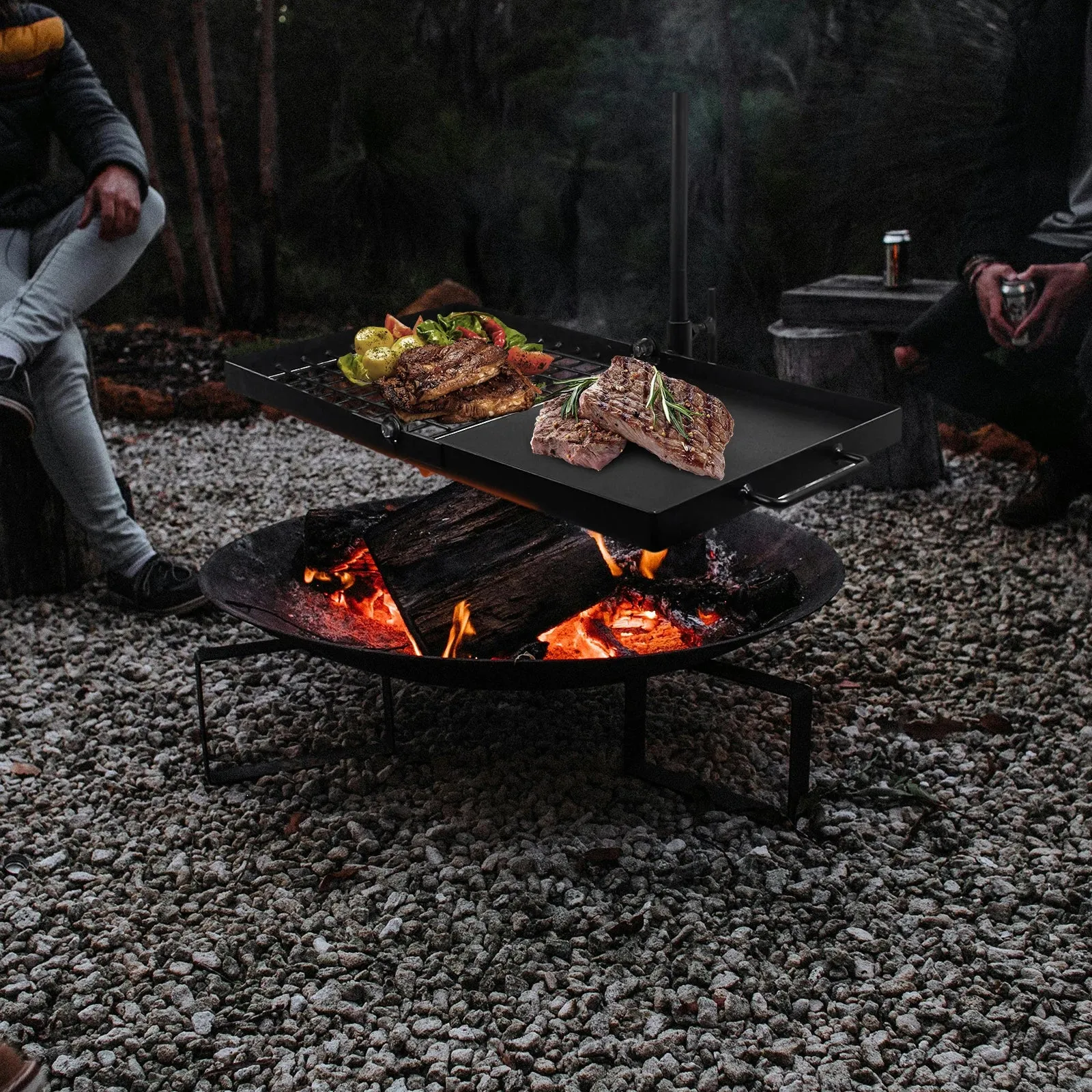 Heavy Duty 24" Folding Campfire Grill
