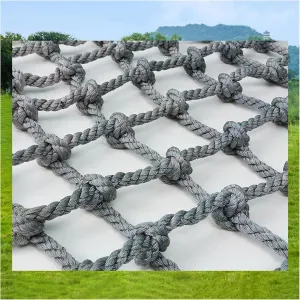 Heavy Duty Climbing Cargo Net-12mm/12cm,Outdoor Climbing Net for Kids and Adult,Climbing Net for Swing Set,Rope Outdoor Cargo Webbing Net,6.6X6.6FT(2X2M)