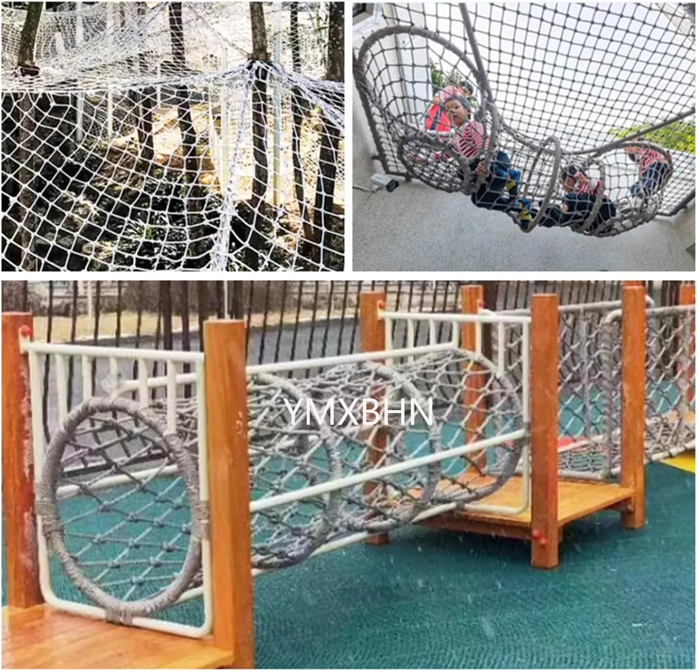 Heavy Duty Climbing Cargo Net-12mm/12cm,Outdoor Climbing Net for Kids and Adult,Climbing Net for Swing Set,Rope Outdoor Cargo Webbing Net,6.6X6.6FT(2X2M)