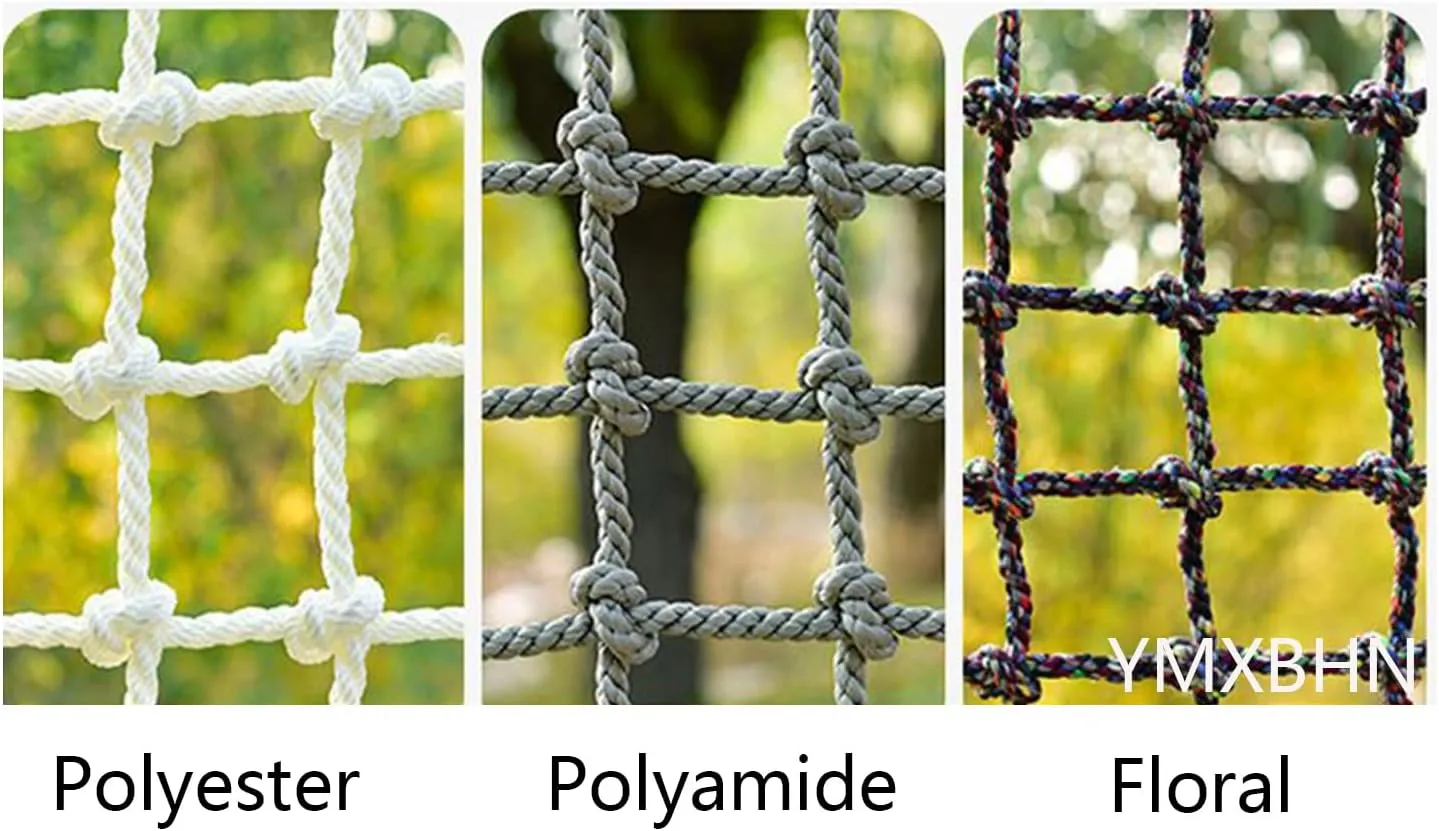 Heavy Duty Climbing Cargo Net-12mm/12cm,Outdoor Climbing Net for Kids and Adult,Climbing Net for Swing Set,Rope Outdoor Cargo Webbing Net,6.6X6.6FT(2X2M)