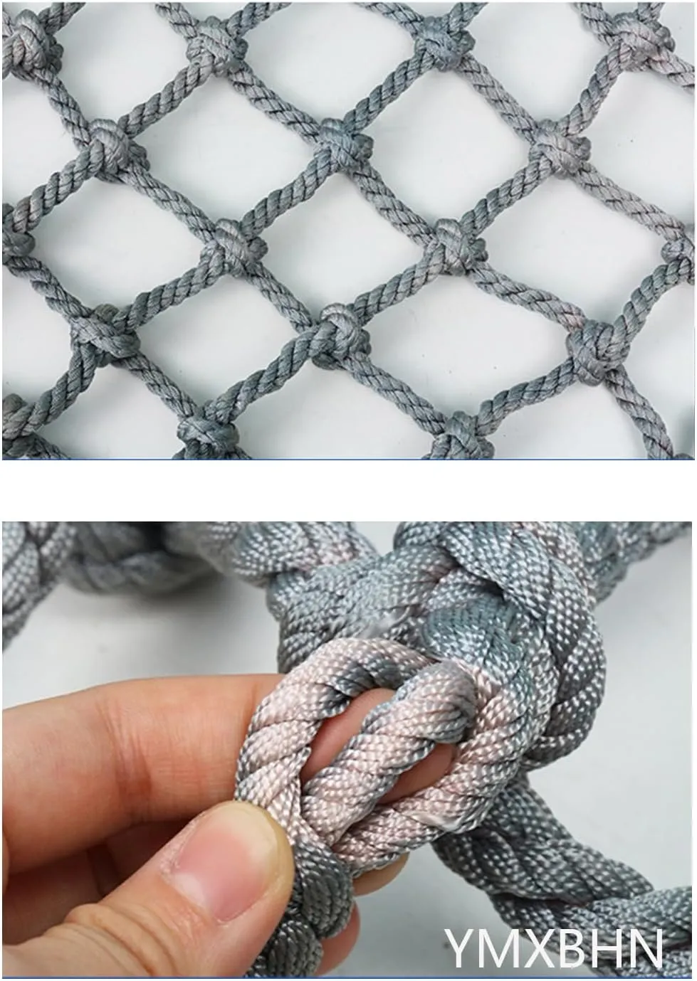 Heavy Duty Climbing Cargo Net-12mm/12cm,Outdoor Climbing Net for Kids and Adult,Climbing Net for Swing Set,Rope Outdoor Cargo Webbing Net,6.6X6.6FT(2X2M)
