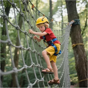 Heavy Duty Climbing Cargo Net Playground Net for Treehouse Durable Polyamide Truck Trailer Net Rope Ladder Stair Balcony Railing Protection Net,6.6x24.6ft