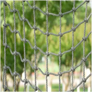 Heavy Duty Climbing Cargo Net,10X10CM Playground Net Safety Protection Net,Climbing Netting Rope Ladder for Indoor & Outdoor,12mm Rope Thickness(Size:9.8FTx9.8FT)