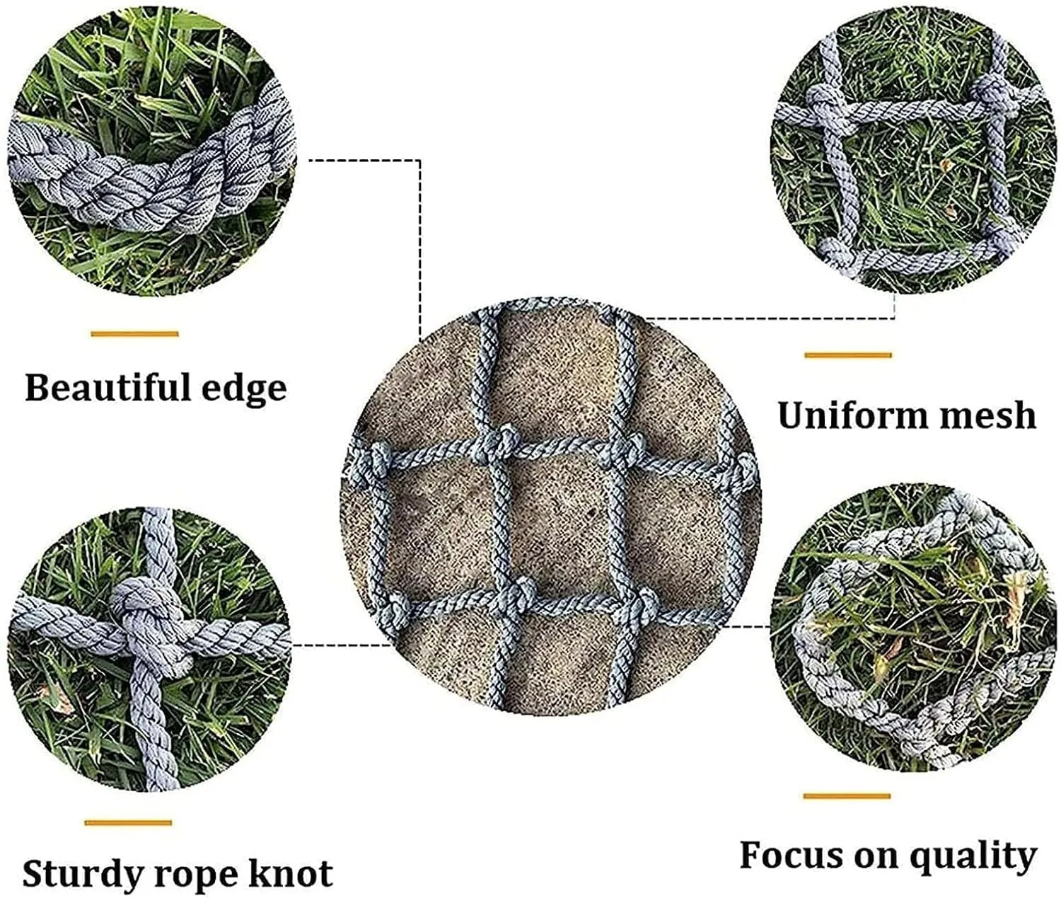 Heavy Duty Climbing Cargo Net,10X10CM Playground Net Safety Protection Net,Climbing Netting Rope Ladder for Indoor & Outdoor,12mm Rope Thickness(Size:9.8FTx9.8FT)