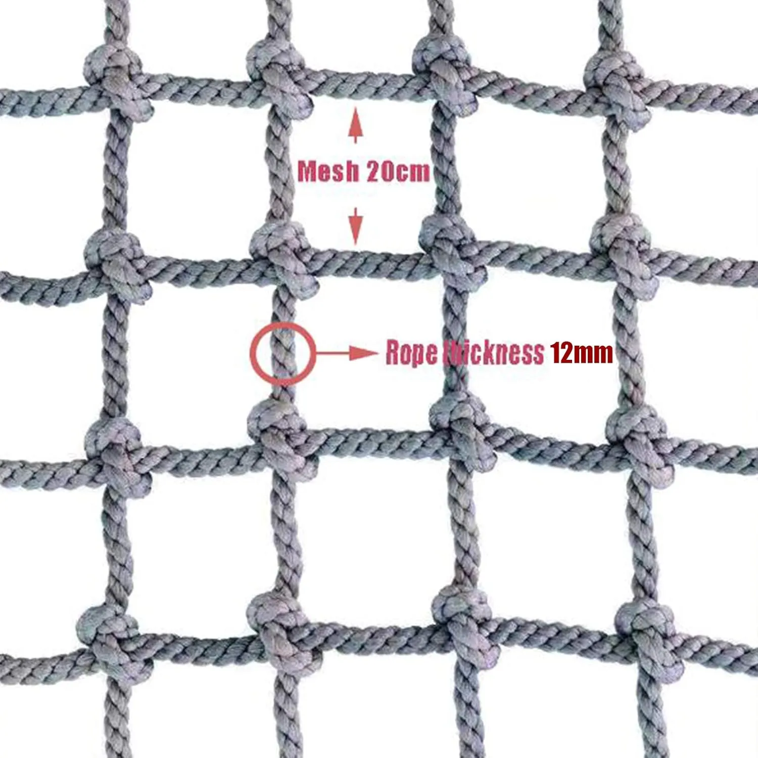 Heavy Duty Climbing Frame Net Sturdy Climbing Cargo Net Net Climbing Net Outdoor Safety Net Rope Ladder Treehouse,1 * 8m