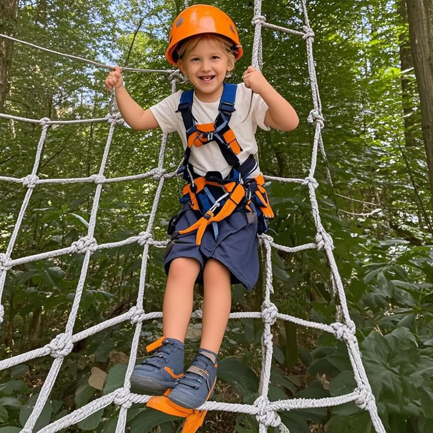 Heavy Duty Climbing Net for Kids and Adult Outdoor,Climbing Net for Swing Set,Rope Cargo Webbing Net,Safety Climbing Protective Net(Size:9.8x9.8ft)