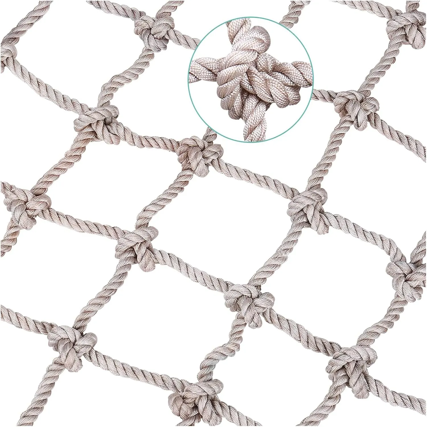 Heavy Duty Climbing Net Rope Ladder Playground Rock Rope Swing Sets Protective Net Outdoor Cargo Webbing Net Dia 12mm Safety Net(Size:3.3FTx16.4FT)