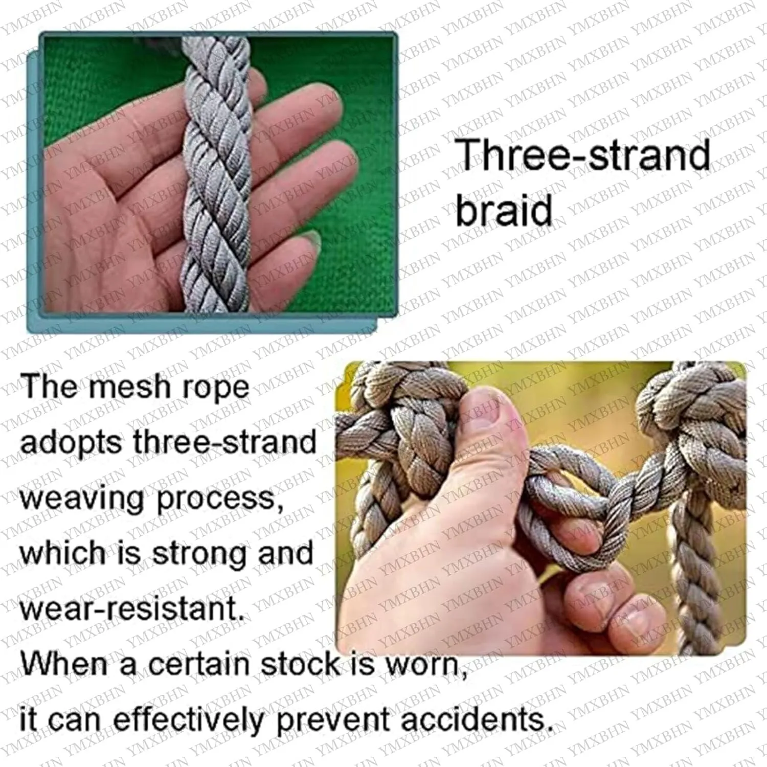 Heavy Duty Climbing Net Rope Ladder Playground Rock Rope Swing Sets Protective Net Outdoor Cargo Webbing Net Dia 12mm Safety Net(Size:3.3FTx16.4FT)