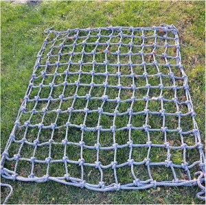 Heavy Duty Climbing Net Rope Safety Net 6MM Durable Playground Net Treehouse Netting Cargo Rope Ladder Truck Trailer Fence Netting,1Mx6M(3.3FTx19.7FT)