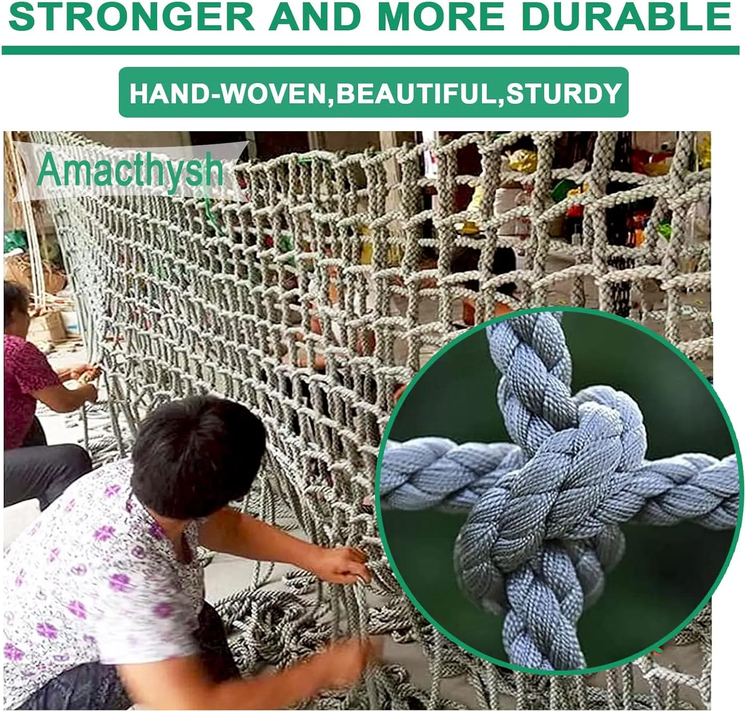 Heavy Duty Climbing Net Safety Net Playground Climbing Net Rope Climbing Net Indoor Outdoor Protection,1 * 2m