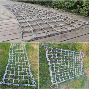 Heavy Duty Climbing Net,Rope Ladder for Playing, Indoor and Outdoor Playground Swings Safety Net Frame Netting,14 Mm Rope(Size:10 * 10ft)