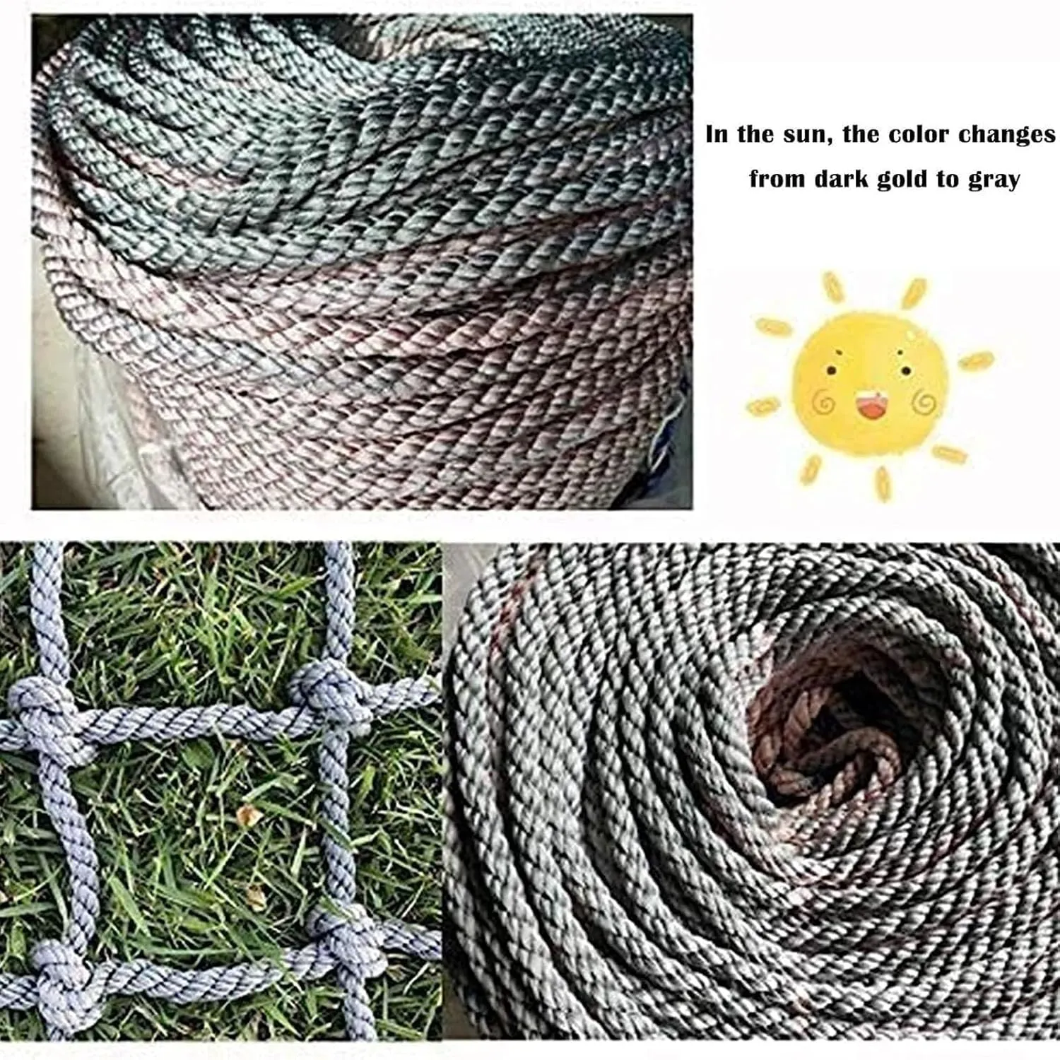 Heavy Duty Climbing Net,Rope Ladder for Playing, Indoor and Outdoor Playground Swings Safety Net Frame Netting,14 Mm Rope(Size:10 * 10ft)