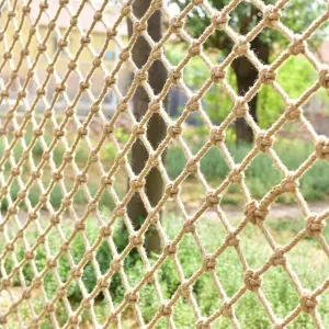 Heavy Duty Climbing Rope Net 16mm Thick for Playground, Tree House, Child Safety, Outdoor Cargo Hammock Net (Size: 2m x 2m) - Durable, Secure Climbing Solution